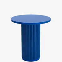 table d'appoint ronde cannelée pivoine, bleue