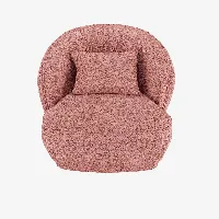 fauteuil design bouclé rose pablo