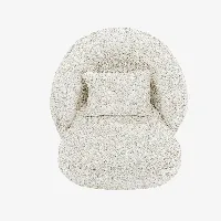 fauteuil design bouclé blanc pablo