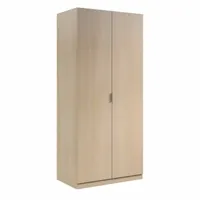 armoire penderie en bois 2 portes 180cm chêne