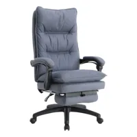 modern living fauteuil bureau repose pieds fancy gris  gris