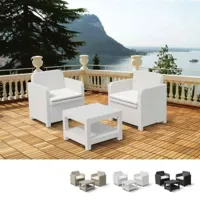 grand soleil salon pour exterieur jardin fauteuils gr  blanc