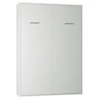 armoire lit escamotable smart-v2 blanc mat couchage 140*200 cm.