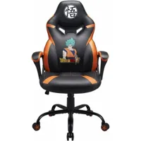 dbz - dragon ball z - siège gamer junior/chaise de bureau licence officielle/fauteuil gaming dragon ball super noir