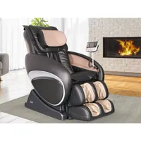 vente-unique fauteuil massant moon - système zéro gravité - noir  noir
