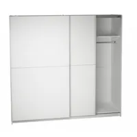 armoire placard / meuble de rangement coloris blanc - hauteur 200 x longueur 180 x profondeur 60 cm