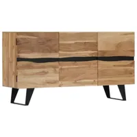 buffet bahut armoire console meuble de rangement 150 cm bois d'acacia massif 4402090