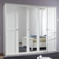armoire de rangement, coloris blanc - dim : 225 x 210 x 58 cm