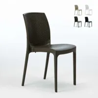 20 chaises de jardin en poly rattan bohe