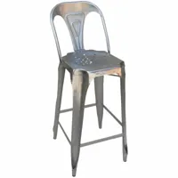 antic line creations fauteuil de bar vintage en métal aluminium.  aluminium