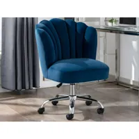 chaise de bureau - velours - bleu - hauteur réglable - ruty de pascal morabito