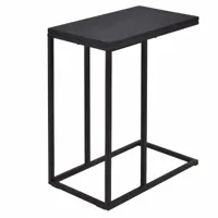 table d?appoint table basse table d?extrémité à glisser sous le canapé en métal et bois, 28x48x58,5cm, noir 20_0004220