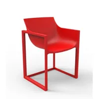 vondom chaise avec accoudoirs wall street  - rouge  rouge