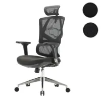 mendler sihoo chaise de bureau chaise de bureau ergonomique, soutien lombaire ~ rembourré noir