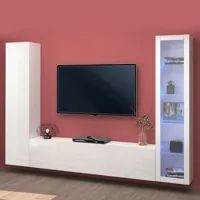 ahd amazing home design meuble tv suspendu mural armoire et vitrine peris wh  or