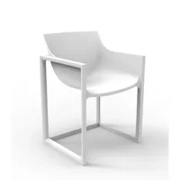 vondom chaise avec accoudoirs wall street  - blanc  blanc