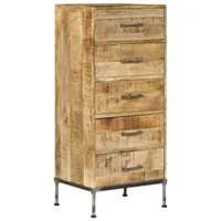helloshop26 buffet bahut armoire console meuble de rangement coffre à tiroirs 106 cm bois de manguier massif 4402089  marron