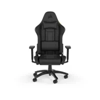 corsair corsair - chaise bureau - fauteuil gaming - tc100 relaxed - similicuir - ergonomique - accoudoirs réglables - noir - (cf-901005