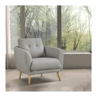 linea natura fauteuil zoe ii tissu gris