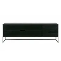 woood silas - meuble tv noir l180  noir