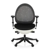 hjh office chaise de bureau / chaise bureau corvent white tissu maille noir hjh office  noir, blanc