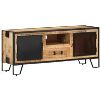 maison chic meuble tv scandinave - banc tv pour salon 110x31x46 cm bois de manguier brut -mn52711  multicolore