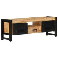 maison chic meuble tv scandinave - banc tv pour salon 120x30x40 cm bois massif de manguier -mn97145  marron