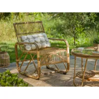 jardiline fauteuil de jardin carré en rotin tressé - jardiline