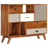 helloshop26 buffet bahut armoire console meuble de rangement 115 cm bois solide d'acacia 4402175