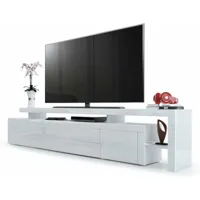 mpc meuble tv  blanc laqué   52 x 227 x 35 cm