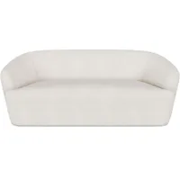 iconik interior canapé incurvé en bouclette fausse fourrure tapissée - boucles blanches - 2 places - bold blanc