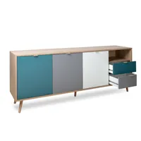 concept usine buffet style scandinave tricolore 180 cm perast  bois