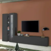 ahd amazing home design meuble tv de salon moderne armoire et vitrine elco rt  or