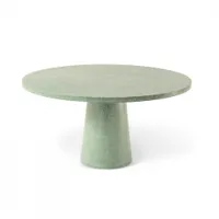 table et table basse extérieur - dine out ø 140 terrazzo blanc et vert