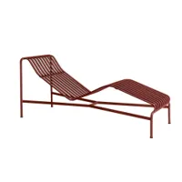 bain de soleil, chaise longue et hamac - palissade acier finition époxy rouge fer