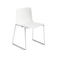 chaise - catifa 46 piètement luge blanc chrome