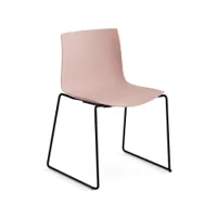 chaise - catifa 46 piètement luge noir rose