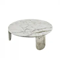 table basse - clemo marbre calacatta vagli oro ø 90 x h 31,5 cm