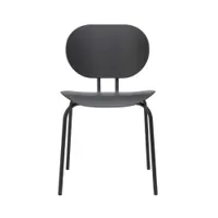 chaise et petit fauteuil extérieur - hari pp outdoor noir / noir