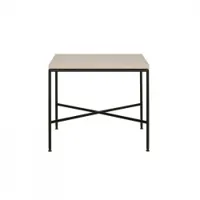 table d'appoint guéridon - planner 45x45 crème marbre, acier finition époxy l 45 x p 45 x h 40 cm