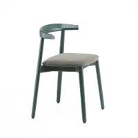 chaise - ando assise tissu l 54 x p 46 x h 71,5 cm, assise h 46 cm frêne peint coloris baie / phlox 243