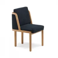 chaise - throne dossier tissu l 49 x p 53 x h 77 cm chêne danois huilé / phlox 883