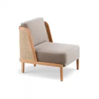fauteuil - throne dossier rotin l 66,5 x p 67 x h 81,5 cm, assise h 42 cm chêne danois huilé / harald 143