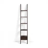 etagère - ladder l 45 x p 50 x h 247,5 cm noyer huilé noir