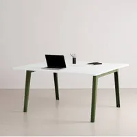 bureau - bench new modern 2 places plastique recyclé vert romarin l 150 x p 140 x h 75 cm