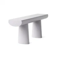 table - console gris clair l 190 x p 43 x h 76 cm
