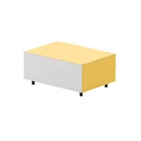 table basse - bloc 64x45 jaune zinc, jaune signal, gris clair