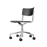 fauteuil de bureau - s 43 atelier dr hêtre teinté noir/ chrome