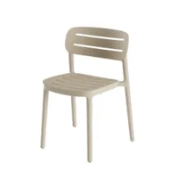 chaise et petit fauteuil extérieur - croisette capuccino