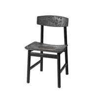 chaise - conscious bm3162 hêtre noir/ coffee waste black